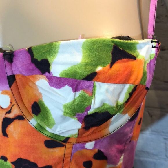 Moda International Colorful Mod Lowcut Sundress 4 - Picture 11 of 16